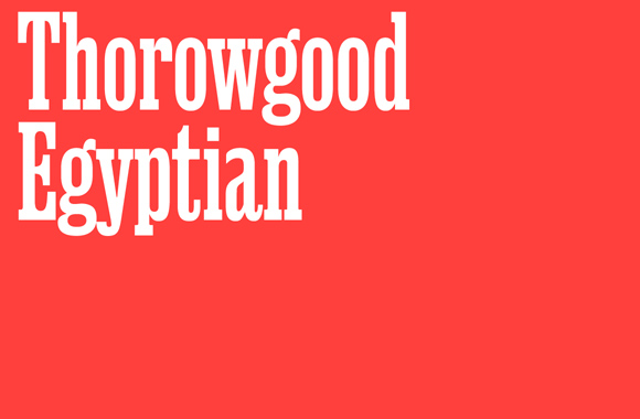 Пример шрифта Thorowgood Egyptian #1